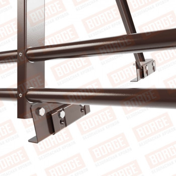 Ограждение кровельное Русский Рубеж H-120см, 3м, с двумя доп. трубами, для фальцевой кровли