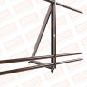 Ограждение кровельное Русский Рубеж H-90см, 3м, с двумя доп. трубами, для кровли из металлочерепицы, профнастила, материалов на основе битума