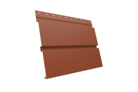 Квадро брус 0,5 Satin с пленкой RAL 8004 терракота