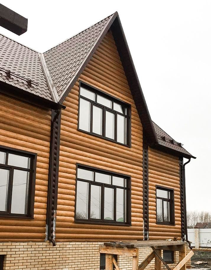 Металлический сайдинг под бревно