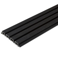 Фасадная (стеновая) реечная панель CM WALL, 219х26мм, Цвет: BLACK WOOD (Черное дерево)