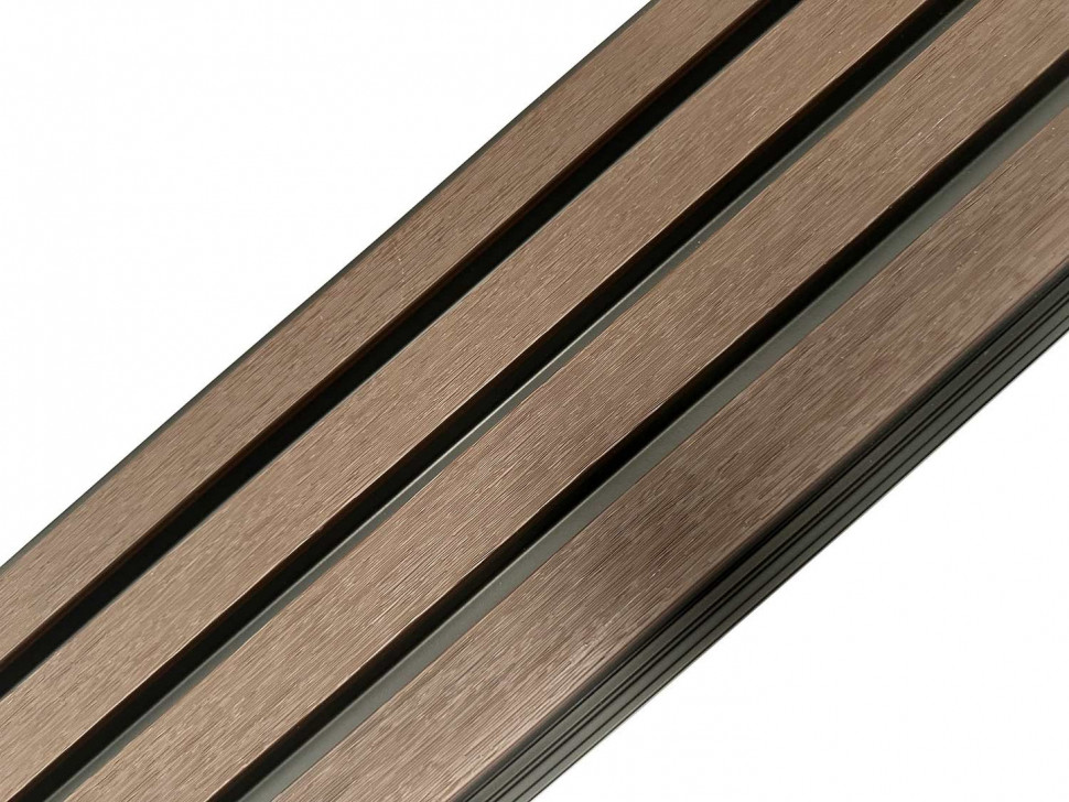 Фасадная (стеновая) реечная панель из дпк CM Wall DUAL, 26x219х3000-4000 мм, MACADAMIA (Макадамия)