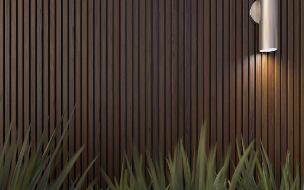 Фасадная (стеновая) реечная панель из дпк CM Wall DUAL, 26x219х3000-4000 мм, MACADAMIA (Макадамия)