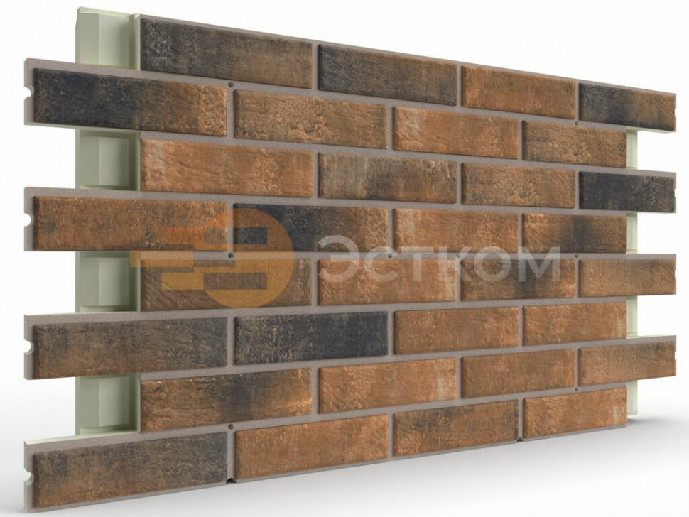 Термопанели на пенополиуретане с клинкером BestPoint Loft Brick Cardamon