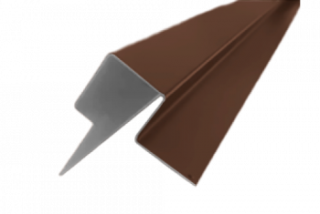 Профиль угловой внешний ассимметричный SidWood клик Zn RAL 8028 (3м)