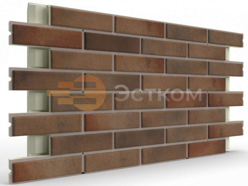 Термопанели на пенополиуретане с клинкером BestPoint Retro Brick Cardamon