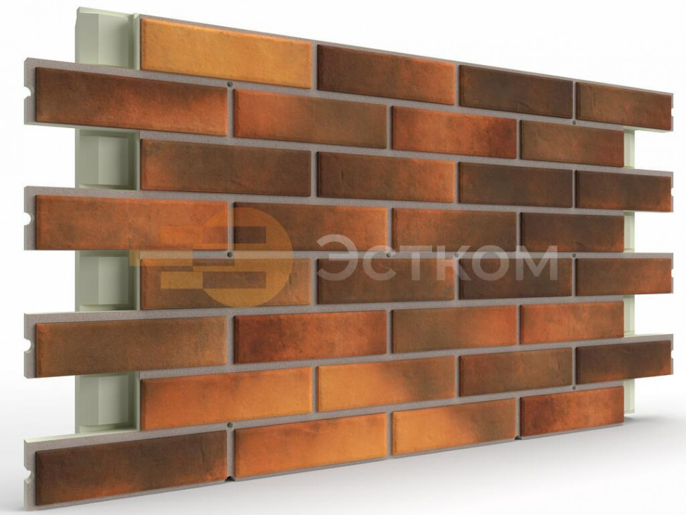 Термопанели на пенополиуретане с клинкером BestPoint Retro Brick Curry