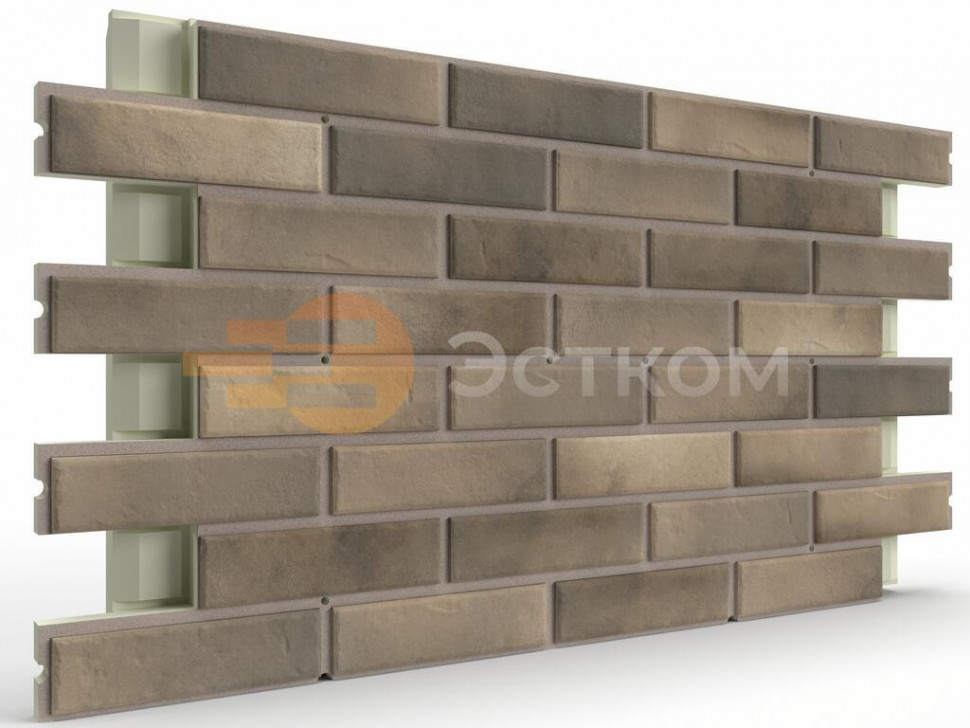 Термопанели на пенополиуретане с клинкером BestPoint Retro Brick Pepper