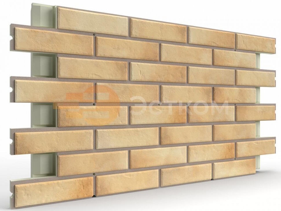 Термопанели на пенополиуретане с клинкером BestPoint Retro Brick Salt