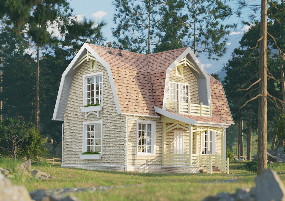 Сайдинг LUX под камень, Bergart, кешью
