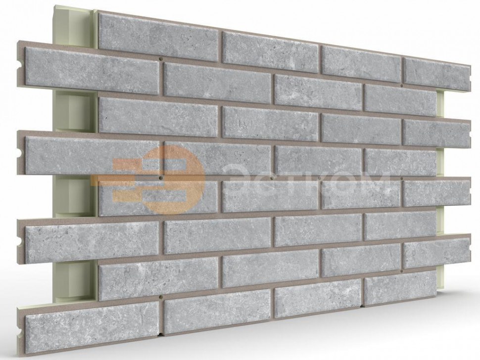 Термопанели на пенополиуретане с клинкером BestPoint Exclusive Cement Gray