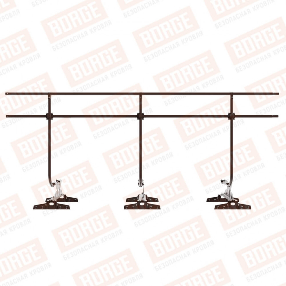 Ограждение кровельное BORGE H-120см, 3м, для параллельного фальца