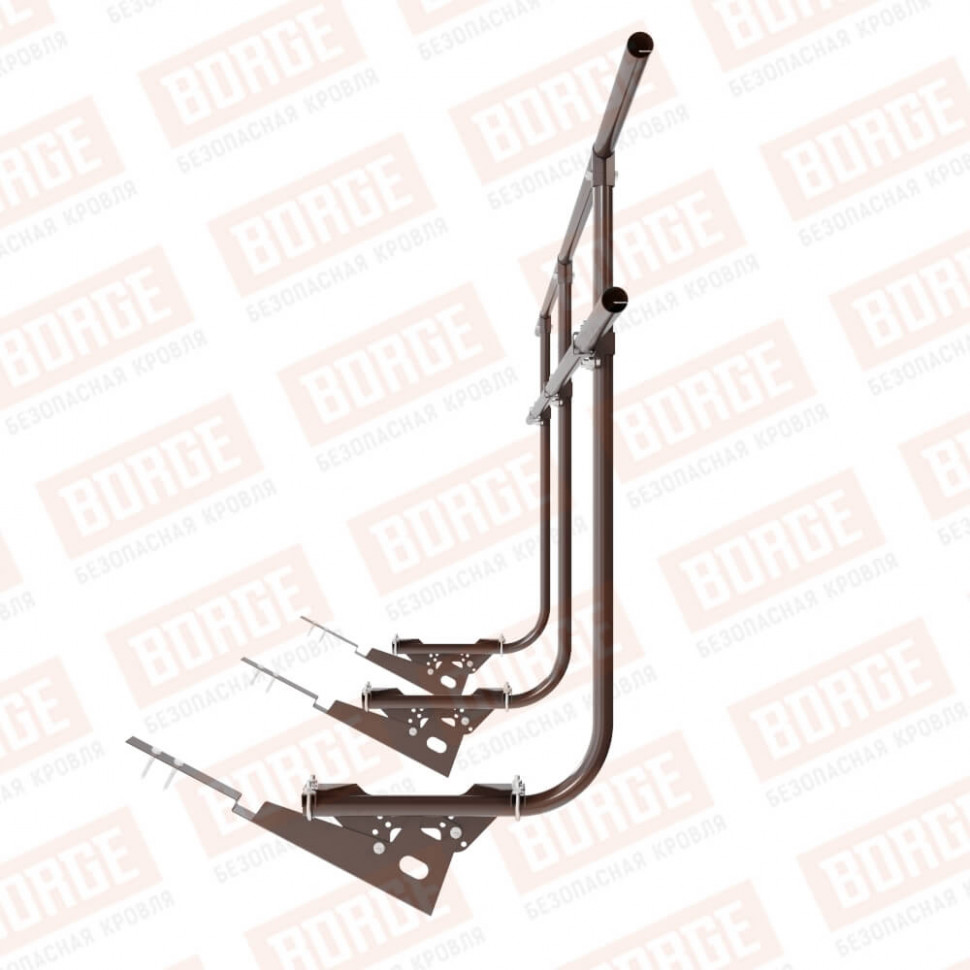 Ограждение кровельное BORGE H-120см, 3м, для композитной черепицы