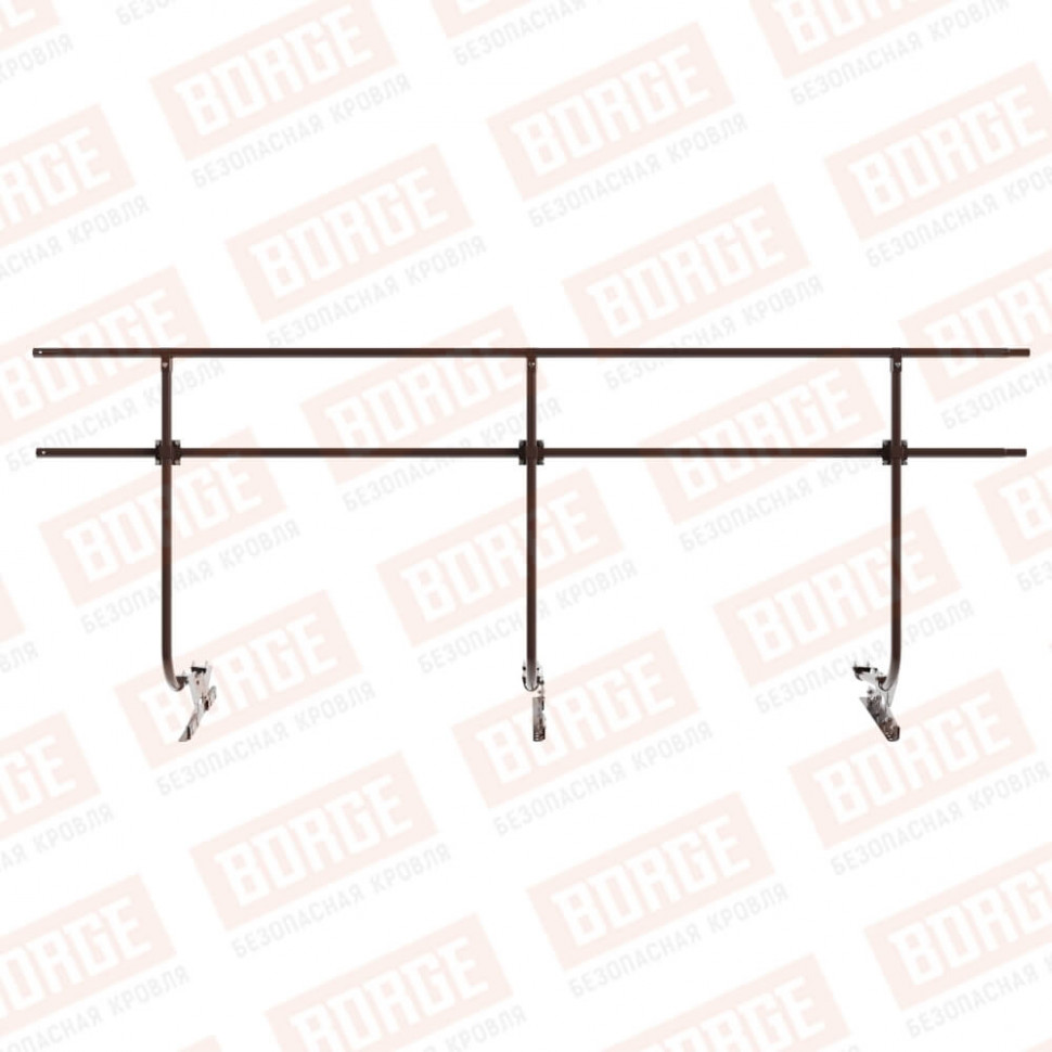 Ограждение кровельное BORGE H-120см, 3м, для фальцевой кровли