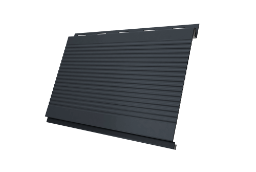 Вертикаль 0,2 gofr 0,5 Satin с пленкой RAL 7024 мокрый асфальт