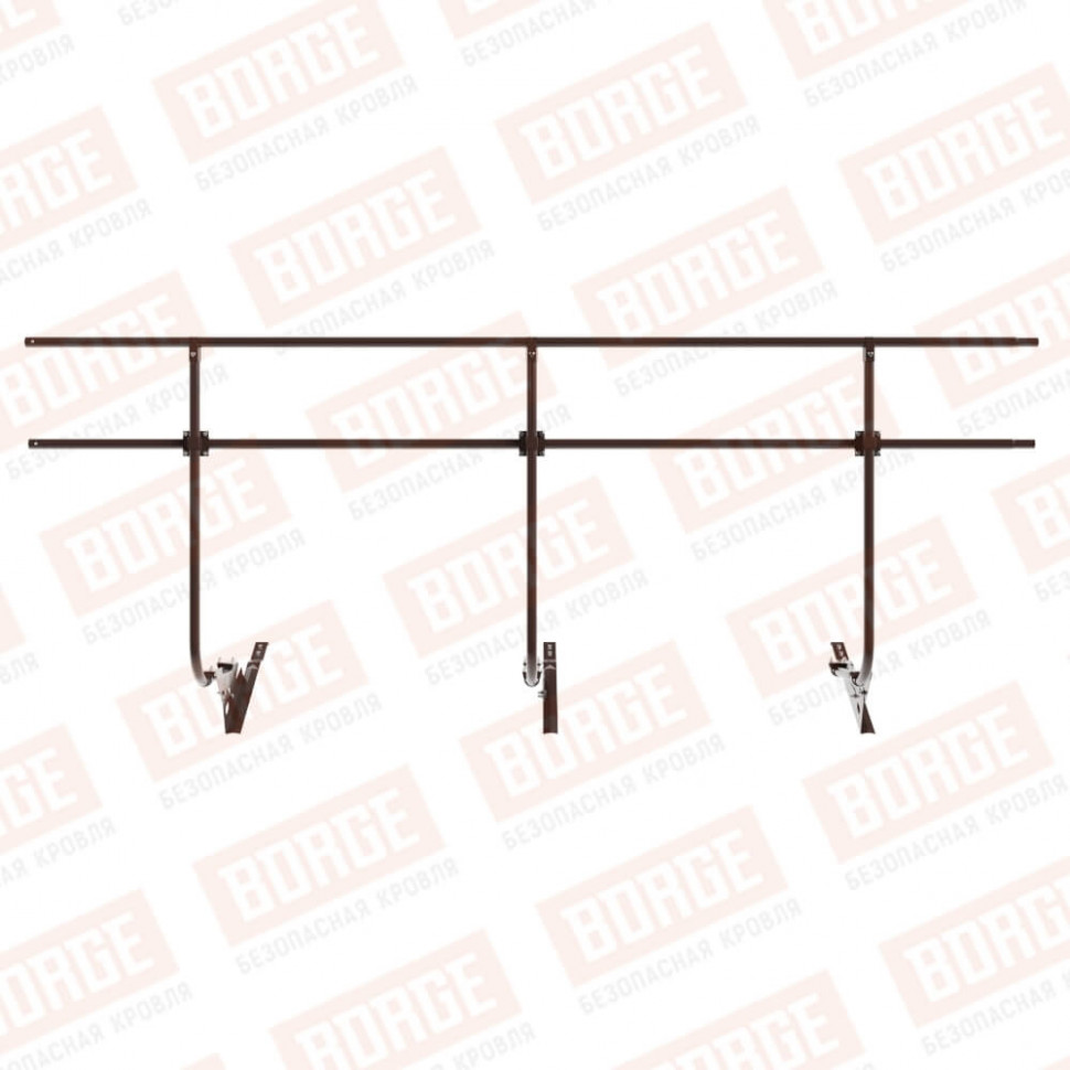 Ограждение кровельное BORGE H-120см, 3м, для черепичной кровли