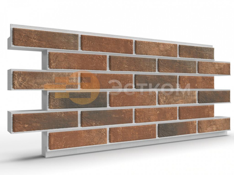 Термопанели на пенополистероле с клинкером BestPoint Loft Brick Chili