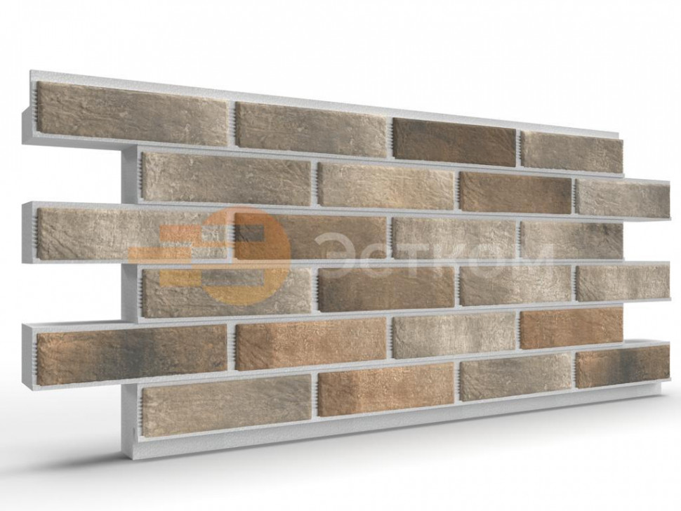 Термопанели на пенополистероле с клинкером BestPoint Loft Brick Pepper