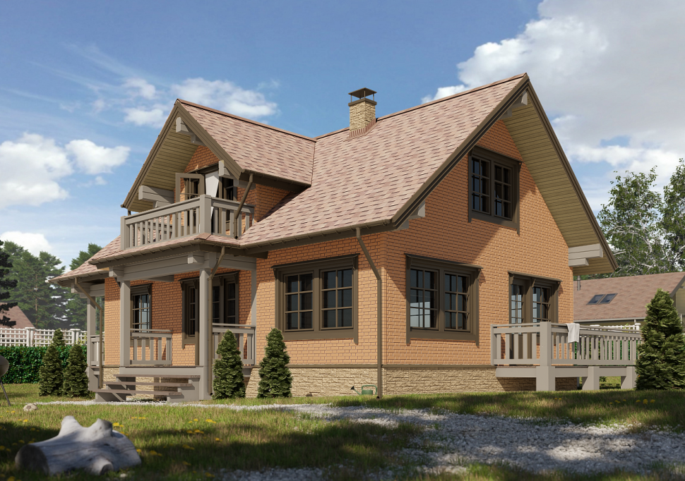 Фасадная панель Флемиш, Красный