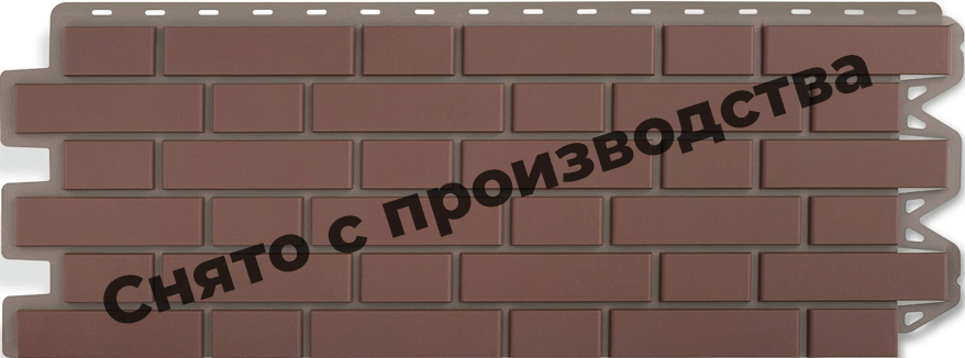Фасадная панель Кирпич Клинкерный, цвет Жжёный