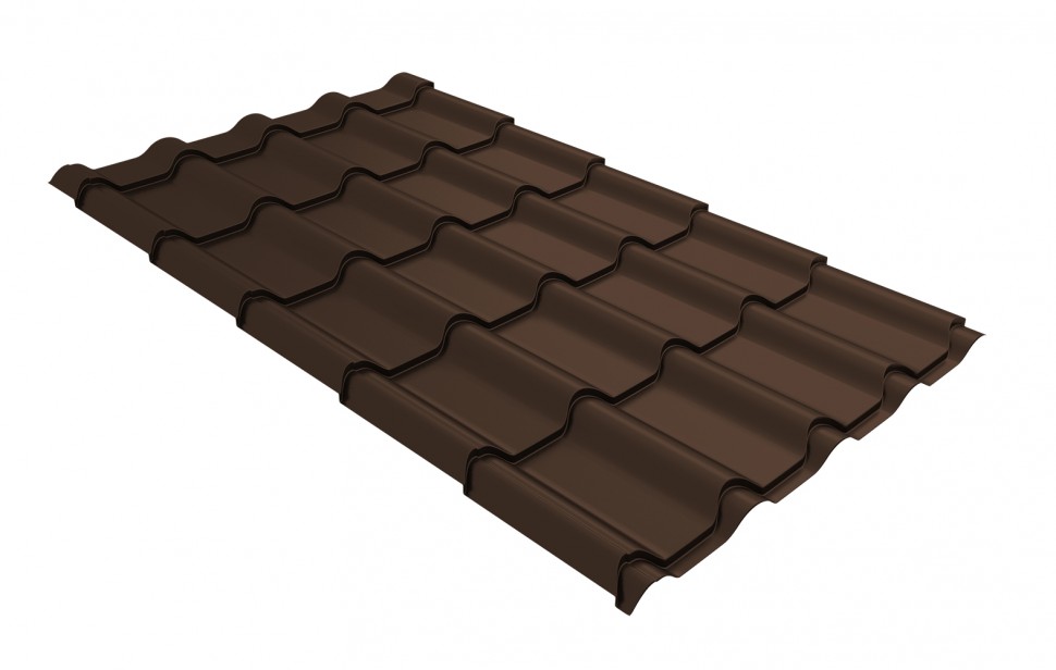 Металлочерепица классик 0,5 Satin Matt RAL 8017 шоколад